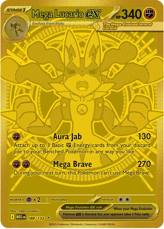 Mega Lucario Ex - NM - #188 - Mega Evolution