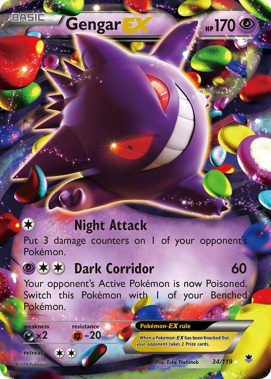 Gengar EX - POOR - 34 - Phantom Forces - CardX