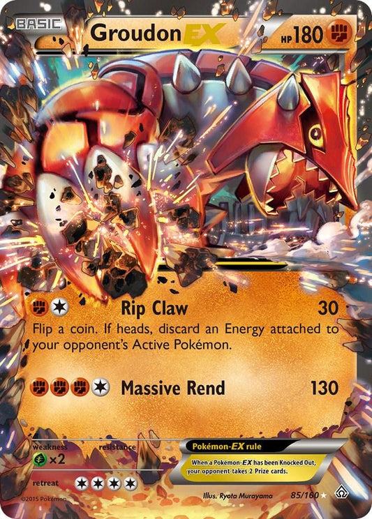 (PRE - ORDER) Groudon EX - NM - 85 - Primal Clash - CardX