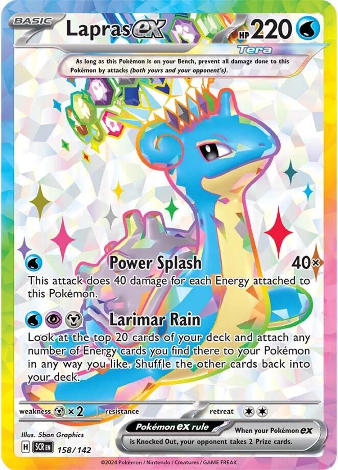 (PRE - ORDER) Lapras ex - NM - 158 - Stellar Crown - CardX