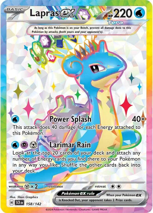 (PRE - ORDER) Lapras ex - NM - 158 - Stellar Crown - CardX