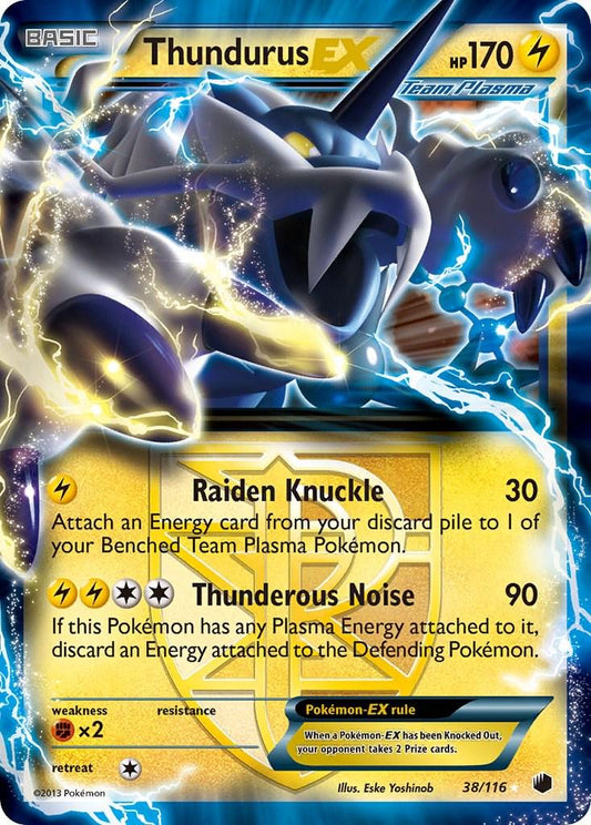 (PRE - ORDER) Thundurus EX - NM - 38 - Plasma Freeze - CardX