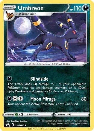 Umbreon - NM - SWSH129 - Black Star Promo - CardX
