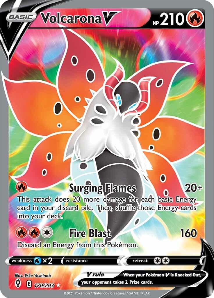 Volcarona V - NM - 170 - Evolving Skies - CardX